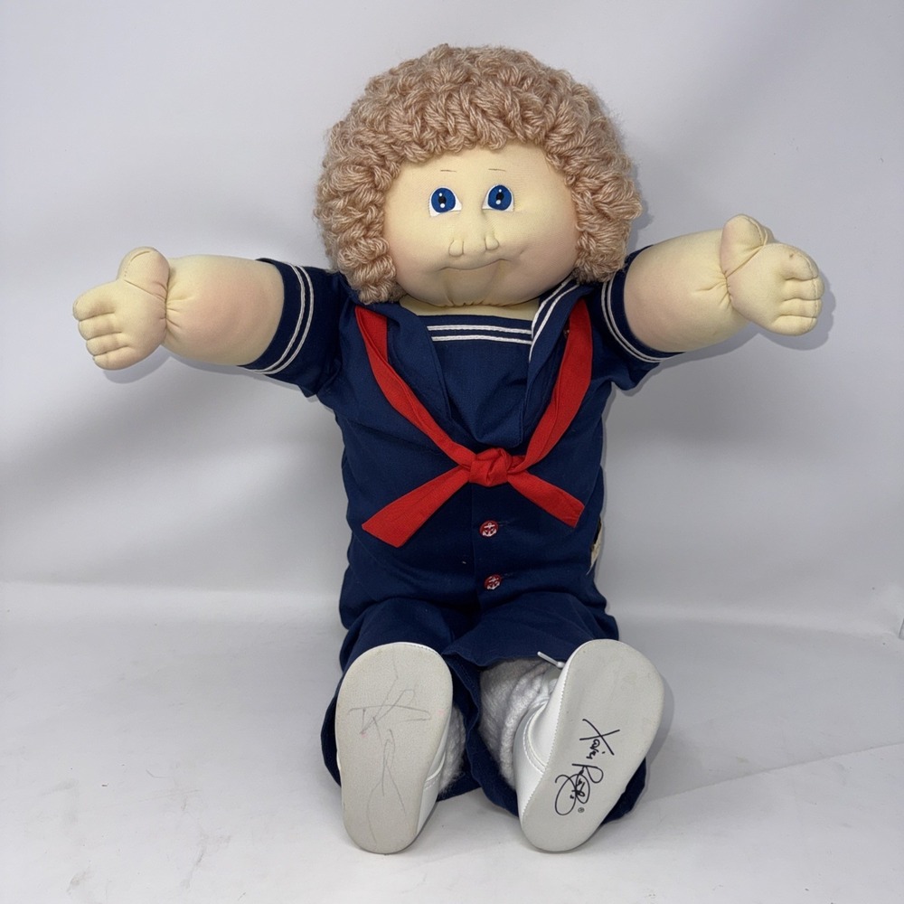 VTG 1983 Xavier Roberts Little People Soft Sculpture 22" Doll Sailor Suit Signed